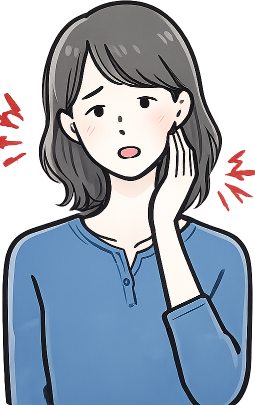 歯ぐきの腫れや出血が気になる女性